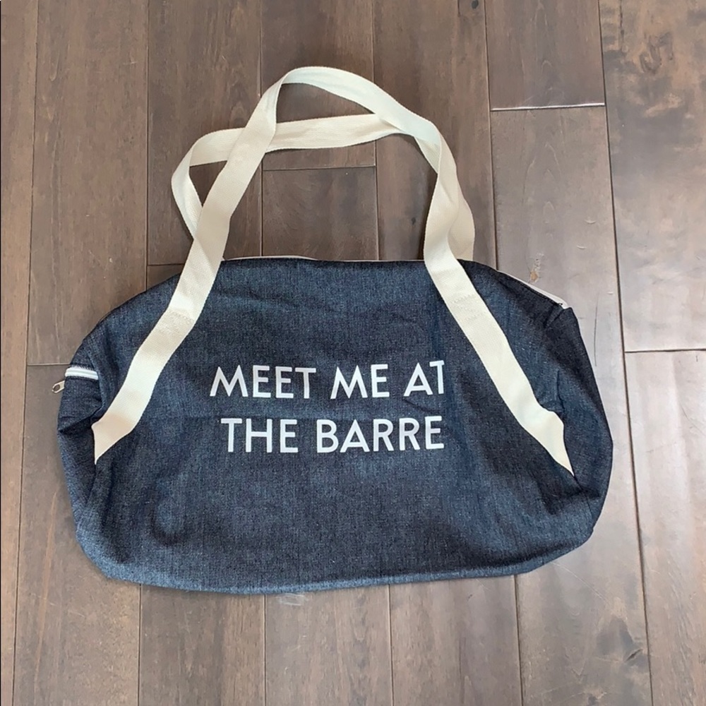 Denim and canvas tote